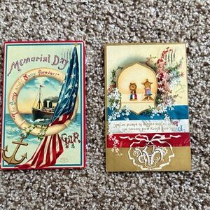 Vintage Patriotic Holiday Cards Set